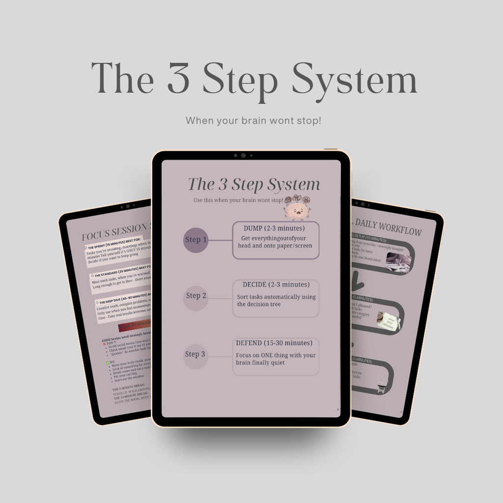 ADHD Reset Toolkit — 3-Step System for Focus, Clarity & Daily Productivity
